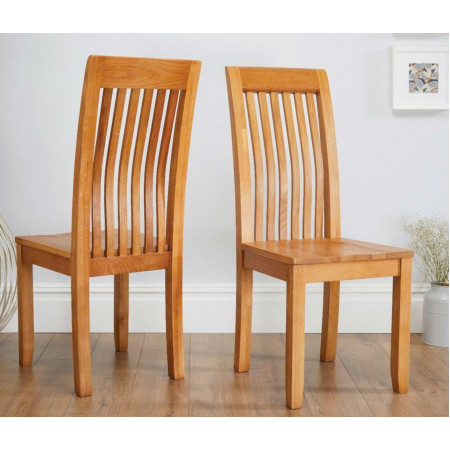 Oak : Ghế Gỗ Sồi 6 Nan - Mặt Gỗ